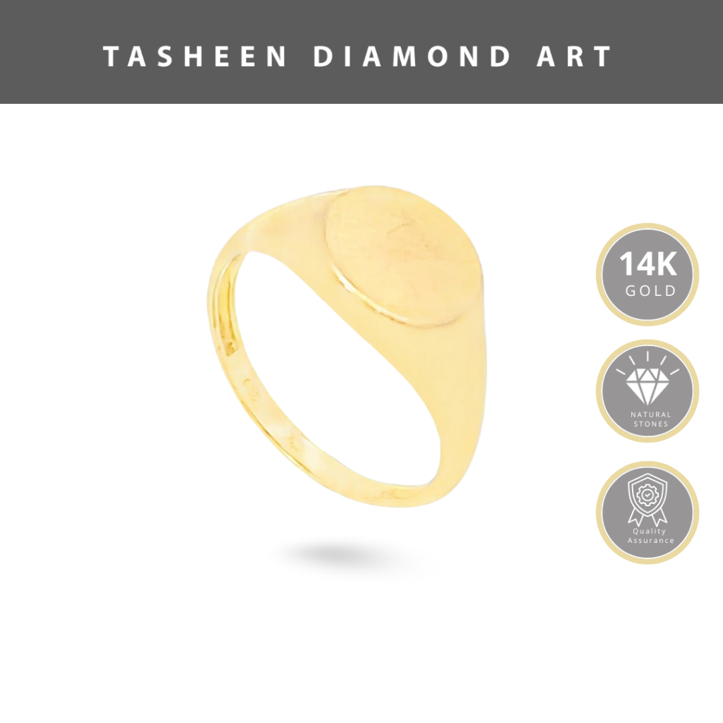 TDA Gold Classic Signet Ring Cinicin Emas Asl