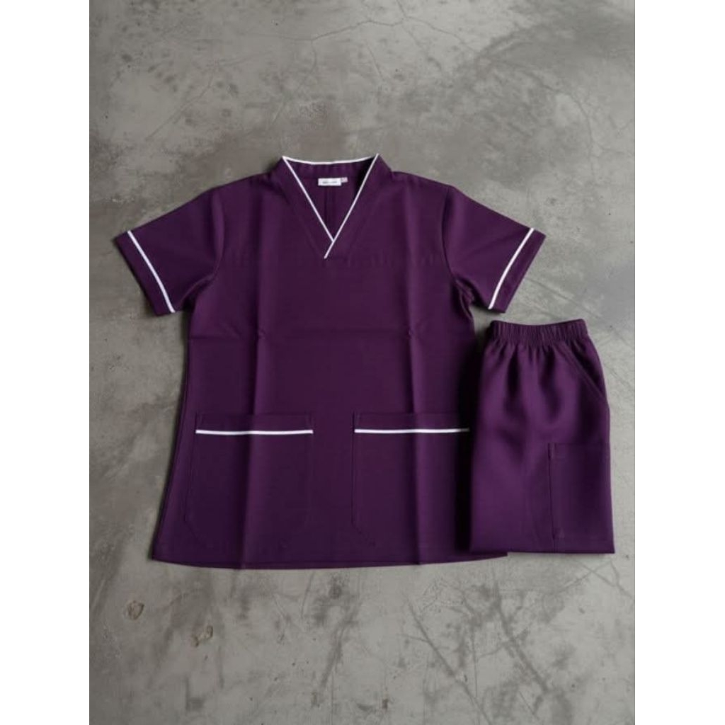 CARGO/Baju OK Lengan Pendek Setelan Celana cargo 2026 / Seragam Perawat bidan dokter / Baju OK OKA O