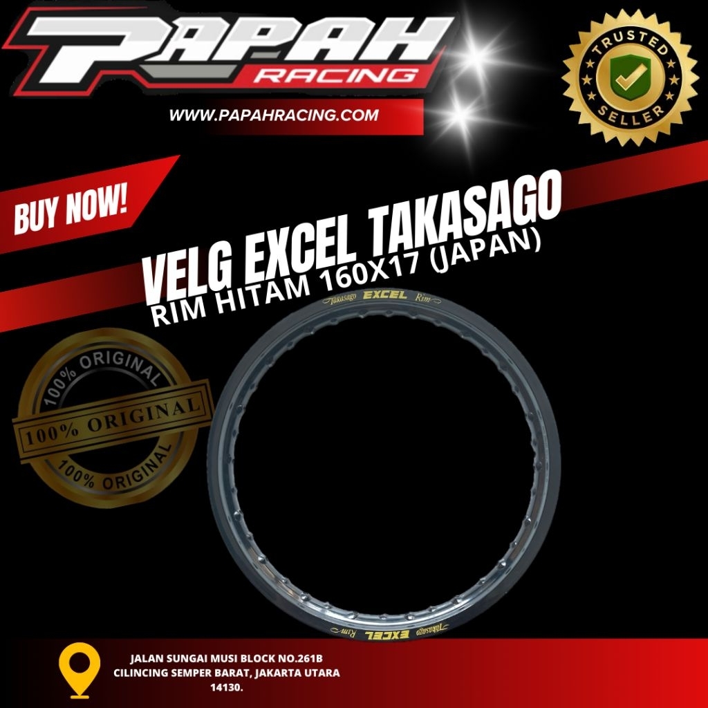 VELG EXCEL TAKASAGO RIM HITAM 160X17 (JAPAN)