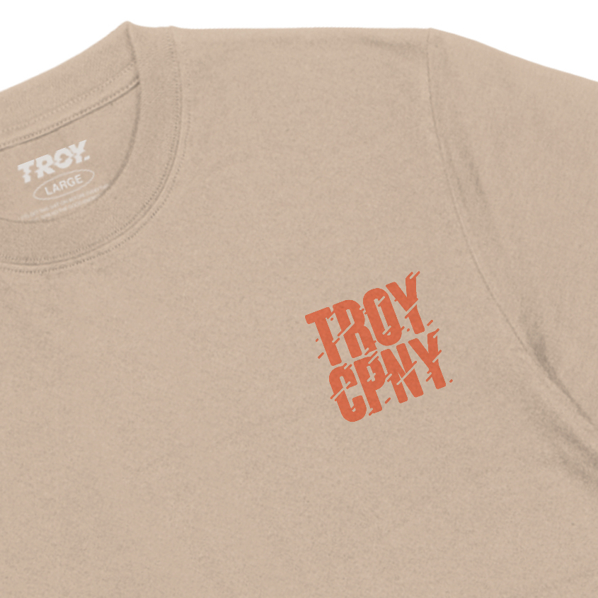 Troy Company Tshirt Brown Latte Glitch Arancia - Kaos Lengan Pendek Kaos Coklat Latte MTD 2746