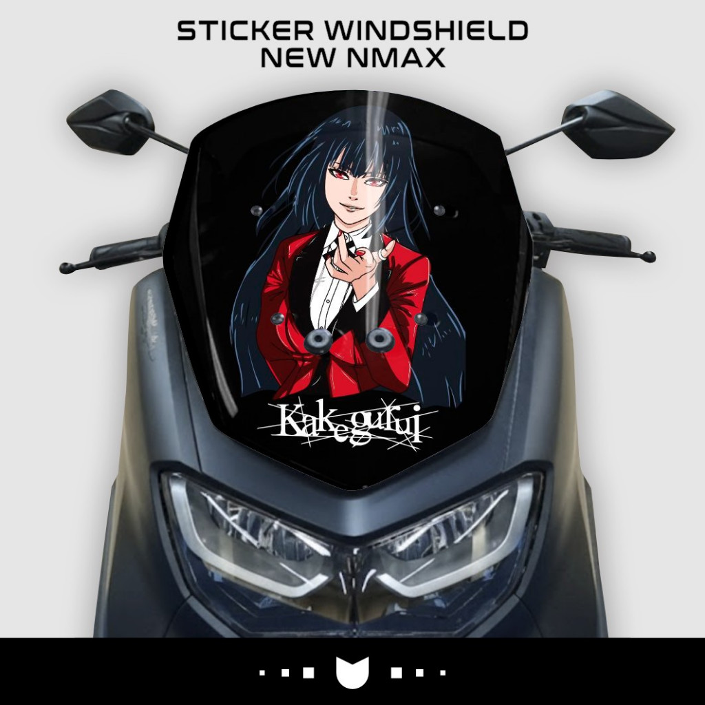 Sticker Windsield Visor Nmax 155 New Kakegurui Yumeko Stiker Setiker Striker Striping Lis Visor Kaca