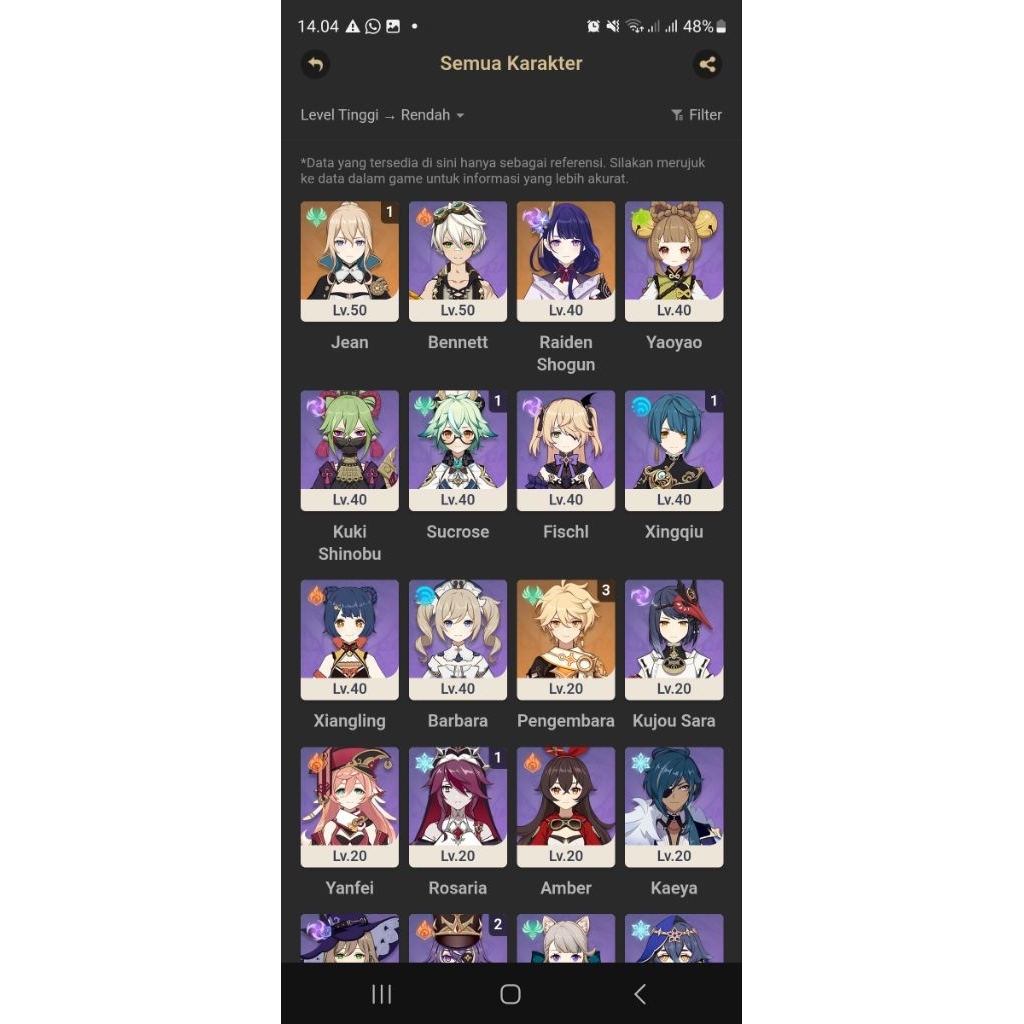 Akun Genshin : Raiden Signature -DIJUAL- (bukan untuk tugas)/ For Sale