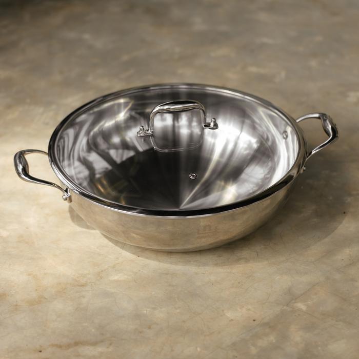 nuclad cookware stainless steel sus 304 wok 34 cm