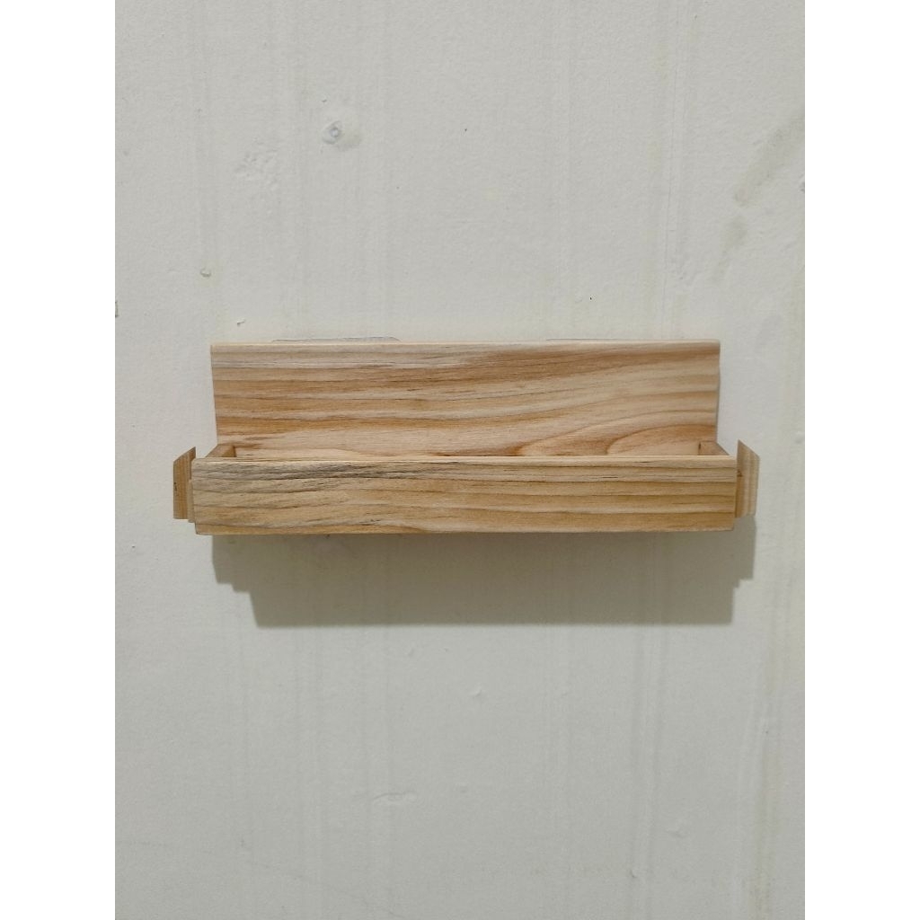 HOLDER DINDING HP BAHAN KAYU | NATURAL DEKORASI