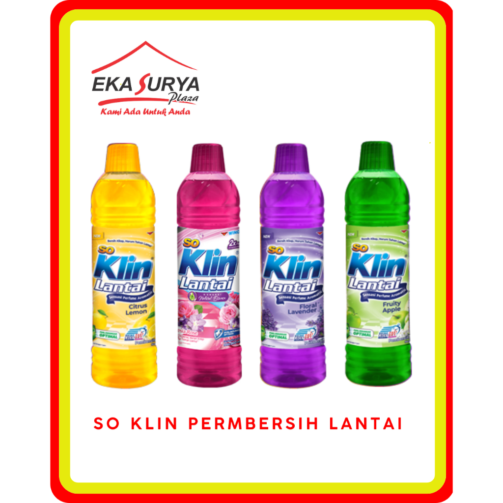 Soklin Pembersih Lantai 450 ml Botol - Wangi Tahan Lama