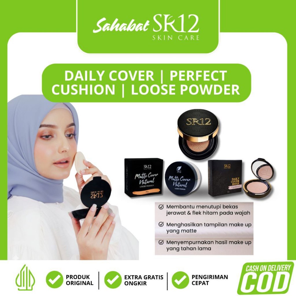 . Perfect Cushion SR12 Bedak Cair Matte Foundation Glowing Tahan Lama