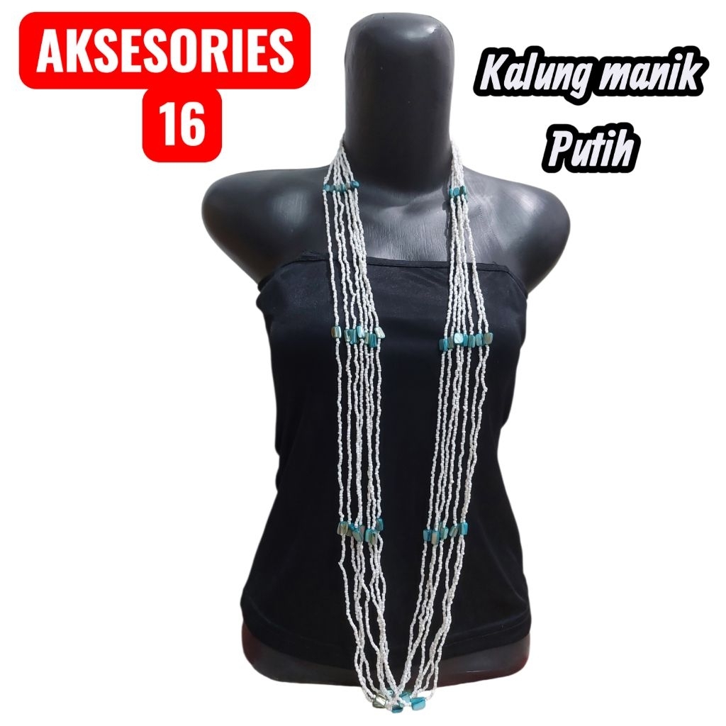 KALUNG MANIK PUTIH PANJANG