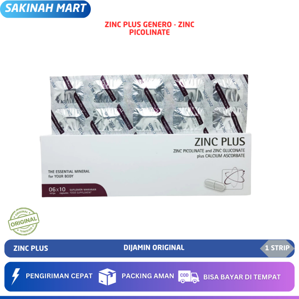 Zinc Plus Genero - Zinc Picolinate - Mengatasi Jerawat dan Rambut Rontok