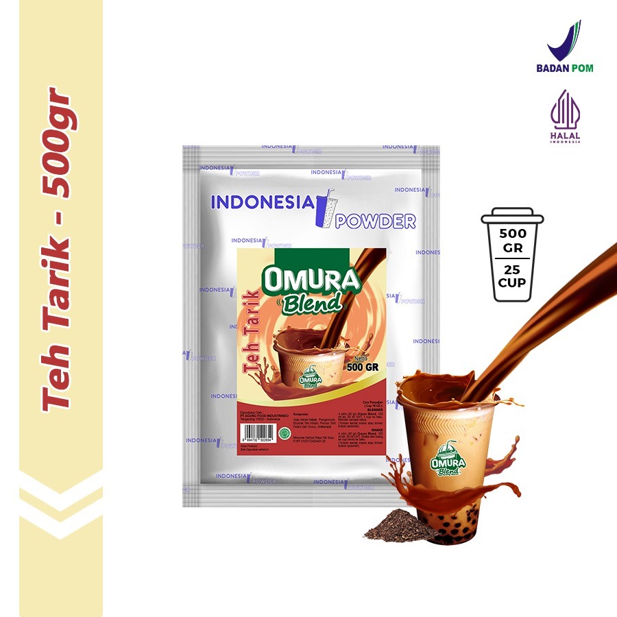 Bubuk Minuman Rasa Teh Tarik 500 Gram Dengan Gula & Krimer Halal BPOM Powder Untuk Usaha