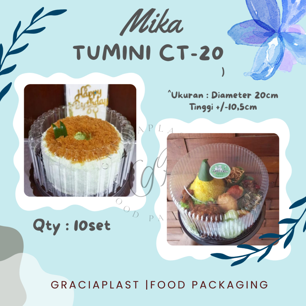 MIKA NASI TUMPENG 20 CM/ MIKA KUE ULANG TAHUN/ MIKA KUE MURAH COKLAT PUTIH 20 CM ISI 10 PCS