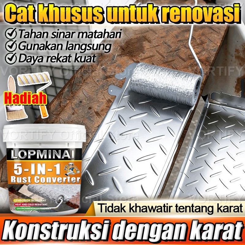 Cat anti karat besi Cat besi hitam cat anti karat mobil Tidak perlu digiling Metal Multifungsi Rust 