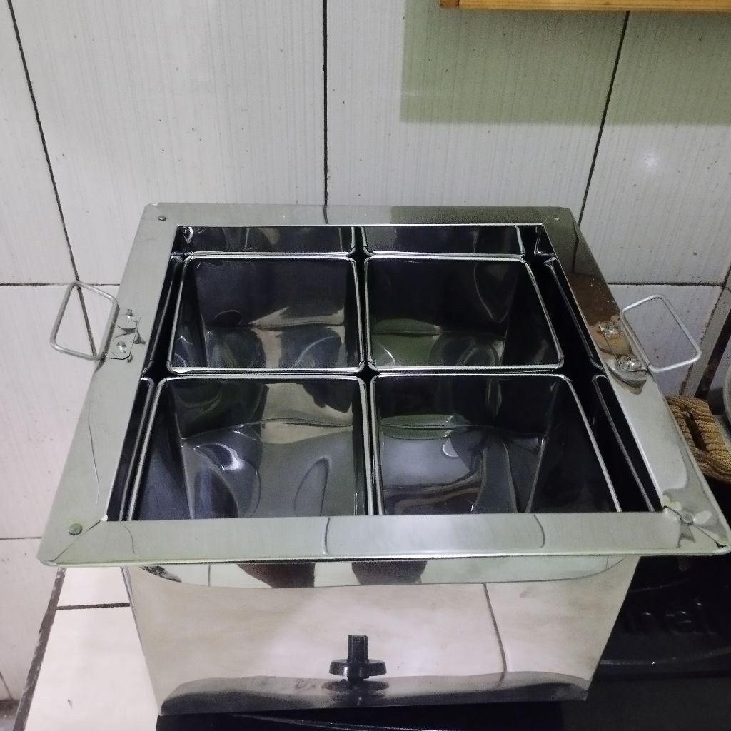 DANDANG /PANCI KOTAK KUKUSAN/ODENG UKURAN 35X35 CM BAHAN STAINLESS STEEL