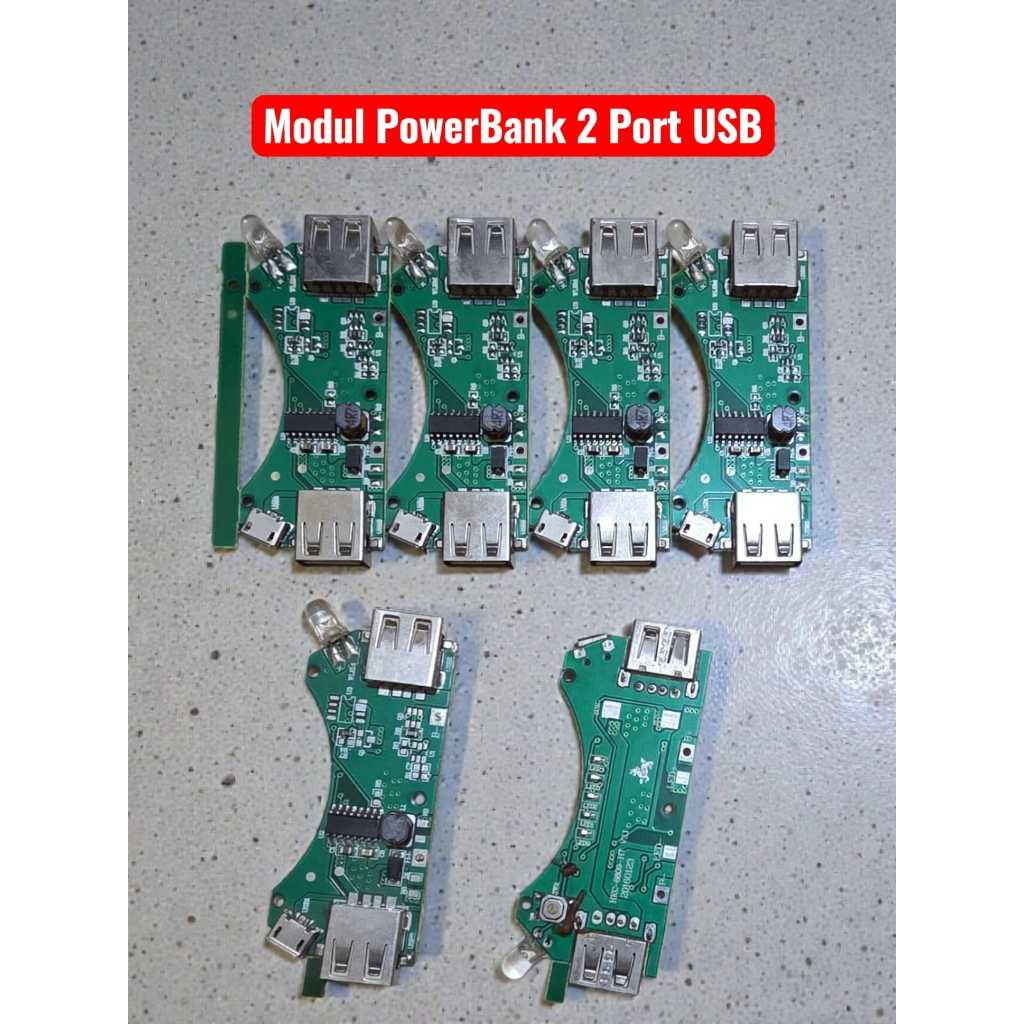 TERMURAH Module Charger Modul Power Bank 2 Port Output USB 5V Baterai Lithium Dual Papan Sirkuit Pow
