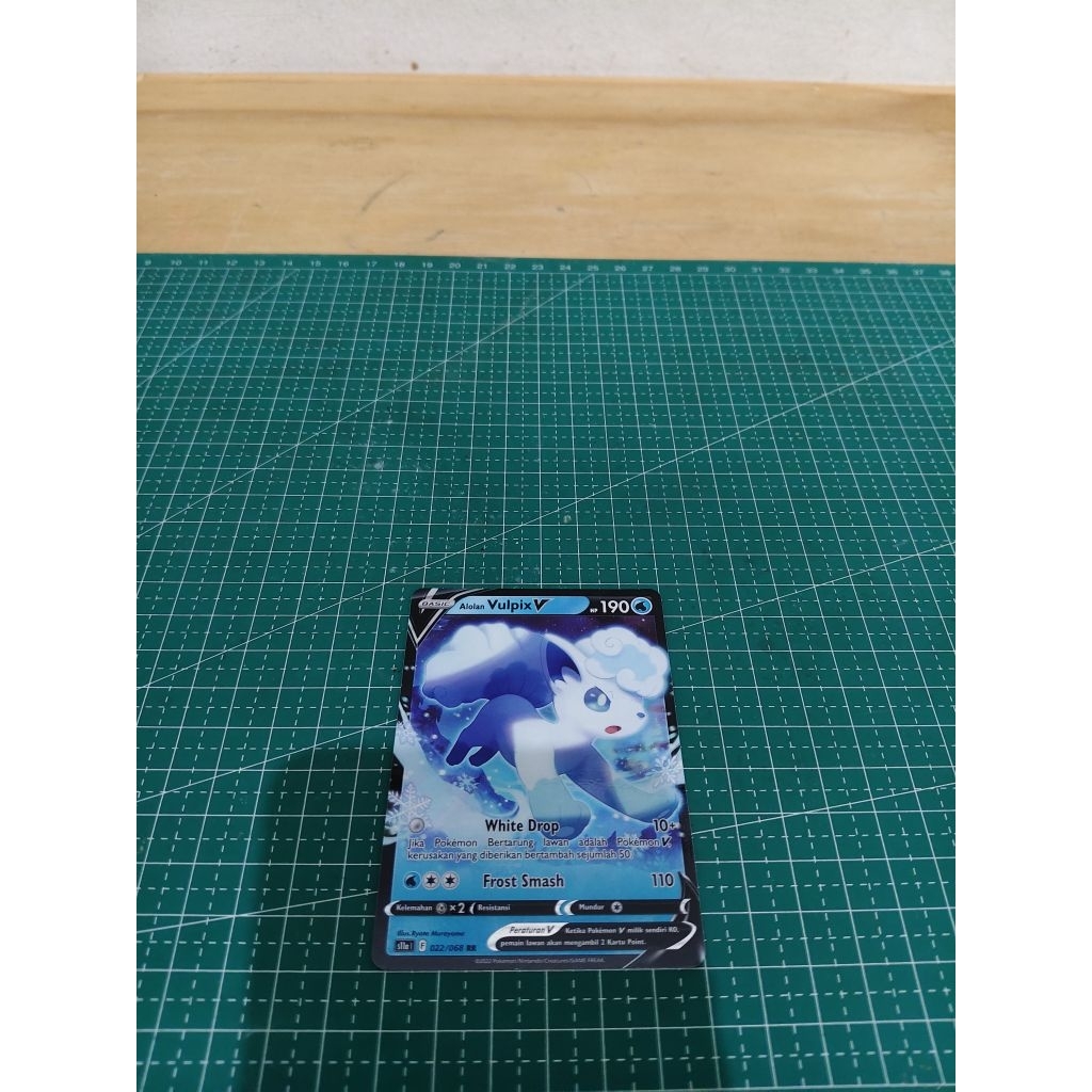Kartu Pokemon Original Alolan Vulpix V RR Indonesia