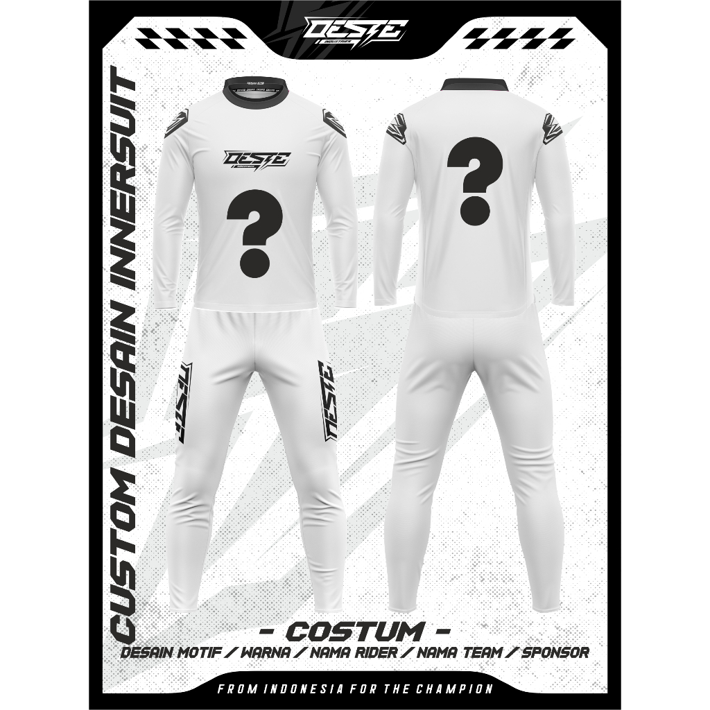 INNERSUIT ANAK CUSTOM DESAIN | INNERSUIT OESTE  | BAJU DALAM WEARPACK BALAP ANAK | DALEMAN WEARPACK 