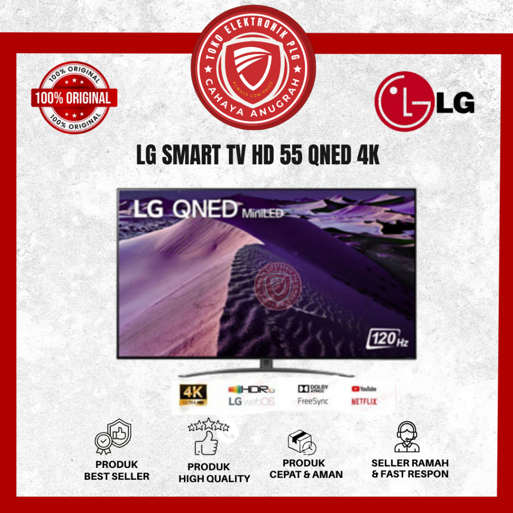 TV QNED LED LG UHD 4K Magic Remotee AI TV 55Inch 75Inch 98Inch - 55QNED82ASA / 75QNED86 / 98QNED89TS