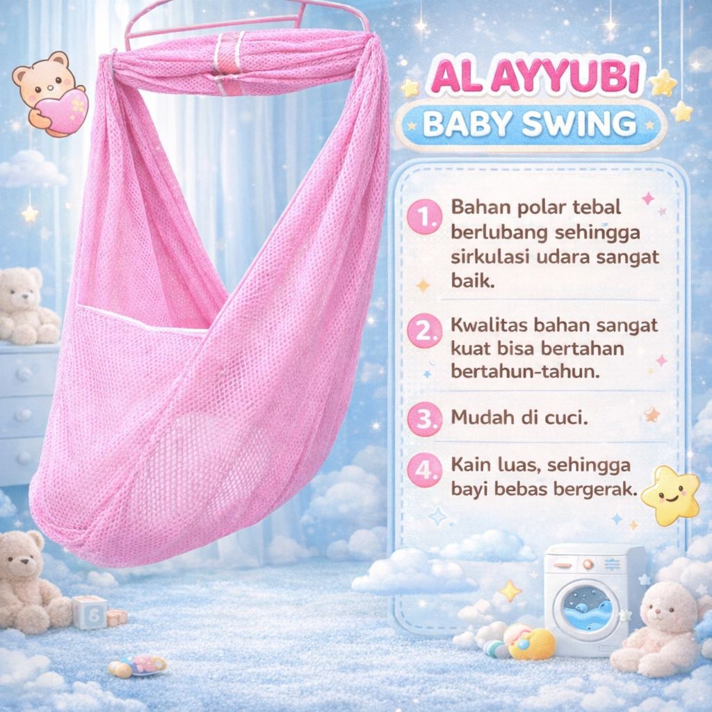 AYUNAN BAYI GANTUNG, HANYA KAIN LENGKAP DENGAN KELAMBU, AYUNAN BAYI POLAR, AYUNAN JALA
