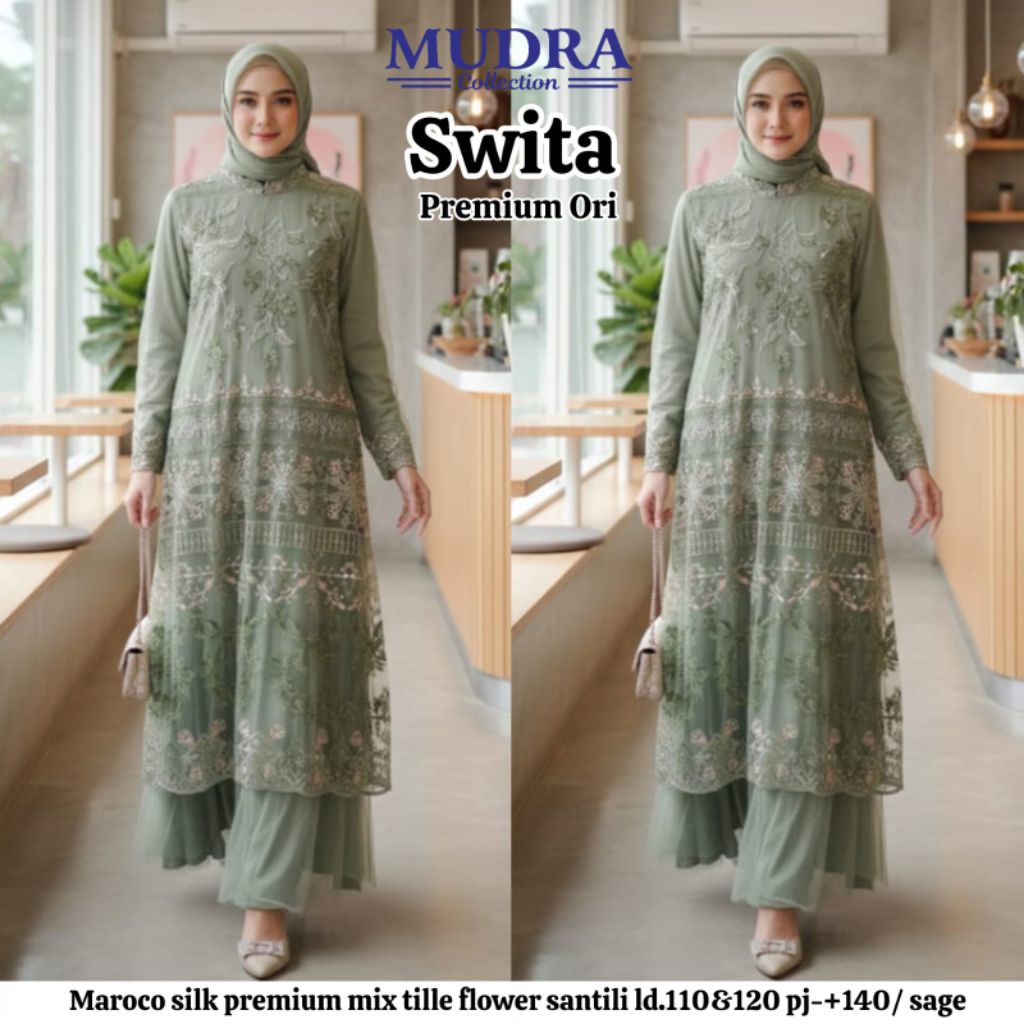 Gamis Mudra Collection / Gamis Terbaru / Gamis Wanita / Gamis Premium / Swita / Mudra Hijab
