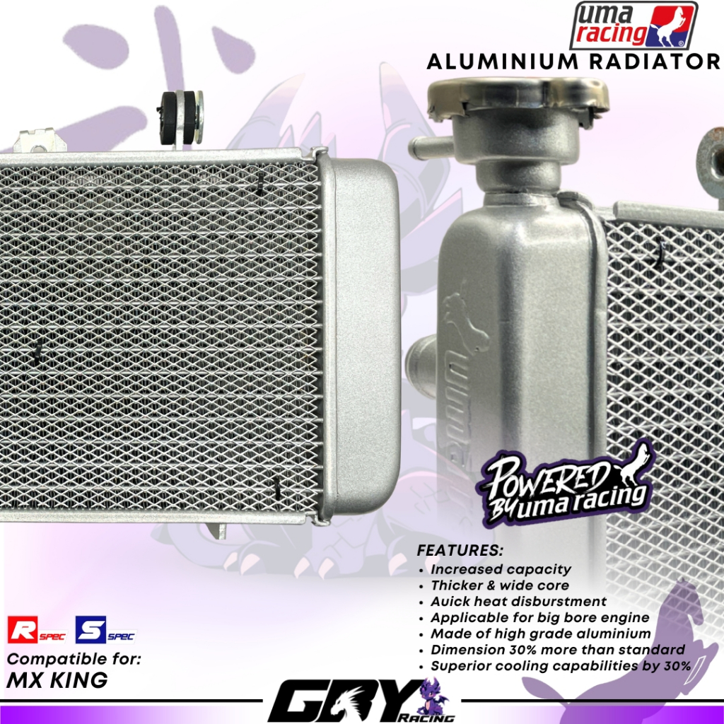 UMA Racing Aluminium Radiator Y15ZR - Radiator Almu MX King 150 Original Malaysia