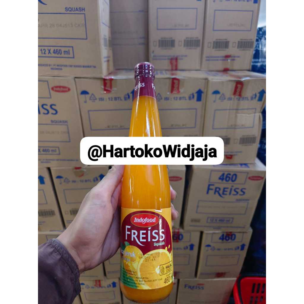 SIRUP FREISS SQUASH INDOFOOD JERUK / ORANGE 460ML DUS ISI 12 BOTOL