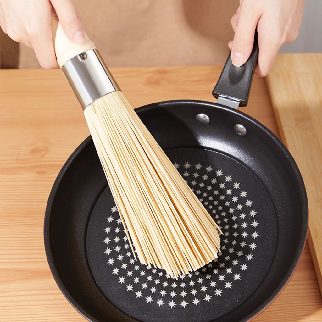 sapu wajan sikat wajan gagang kayu