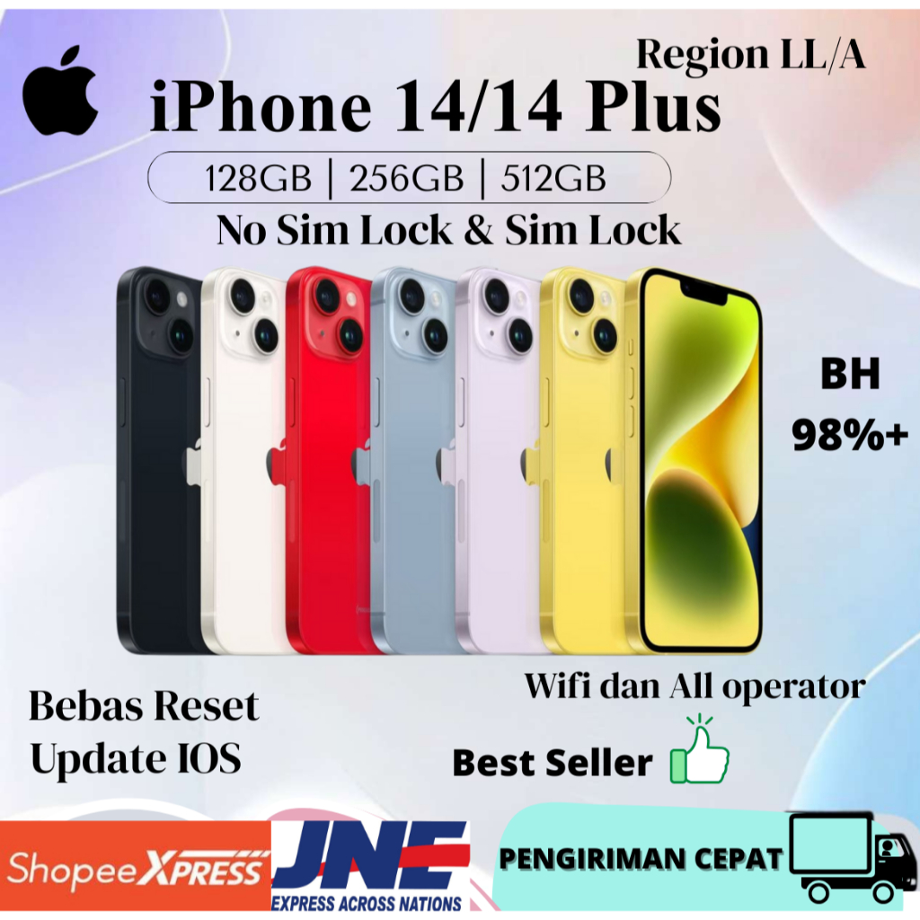 iPhone 14 Plus second inter like new original bebas reset
