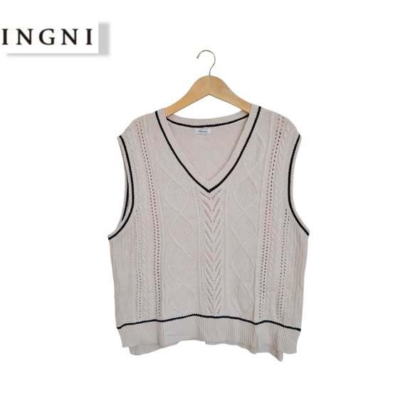 Vest Academia Kepang Ingnii Cream (KODE : B131- 17)