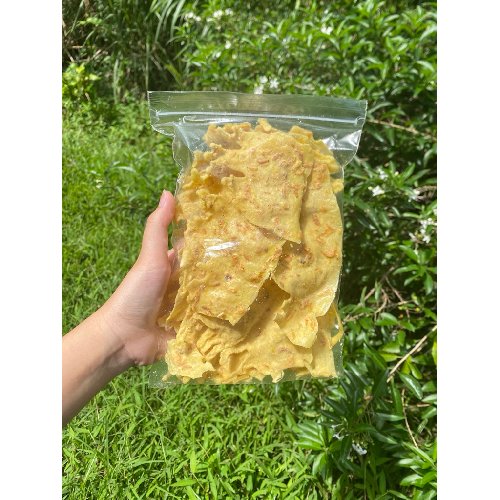 Peyek Udang Rebon daun jeruk dan kacang boleh riquest tanpa daun jeruk | kemasan 150-300 gram