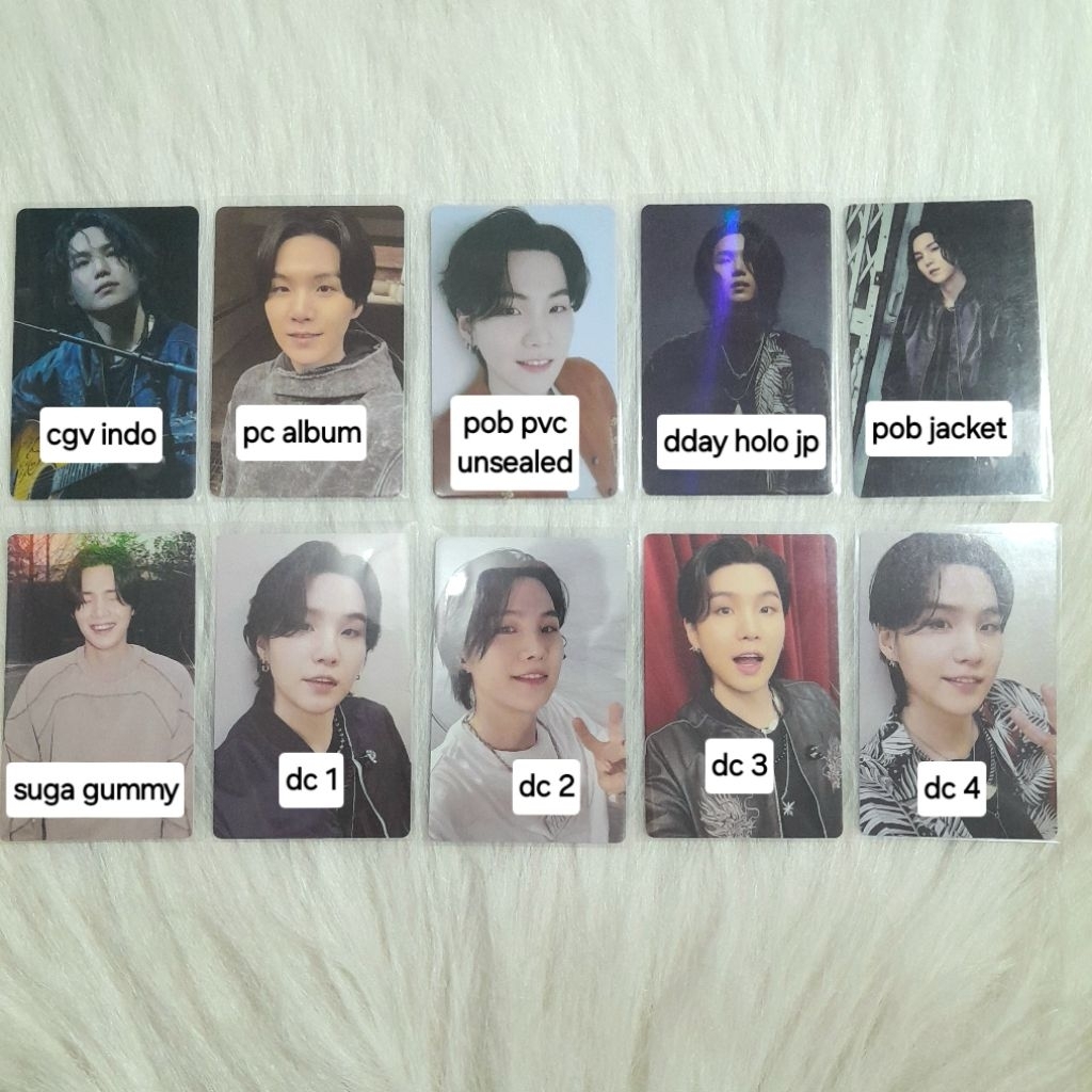 PC PHOTOCARD POB BTS YOONGI SUGA AGUST D D-DAY ALBUM D-DAY MOVIE CGV INDO JAPAN POB FESTA GRAMMY PTD