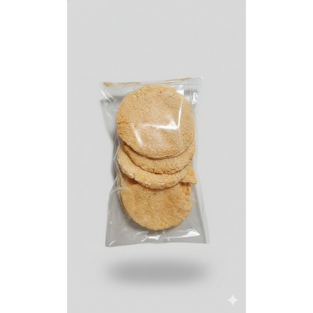 Kerupuk Kemplang Panggang Vegan Renyah Gurih 5 / 10 / 15 keping Vegetarian Tanpa Bawang