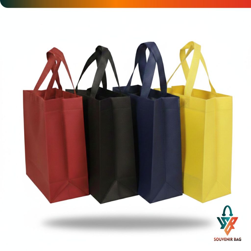 Tas Spunbond Handle Box 20x25 25x30 30x35 cm Goodie Bag Hajatan Souvenir Kotak Nasi Box Kue Syukuran