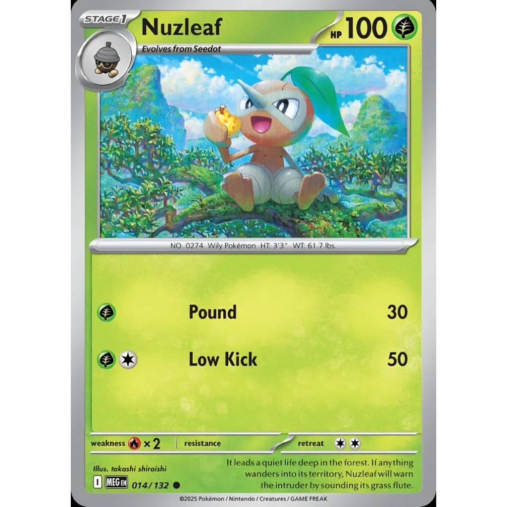 Tcg Pokemon Nuzleaf Common Meg