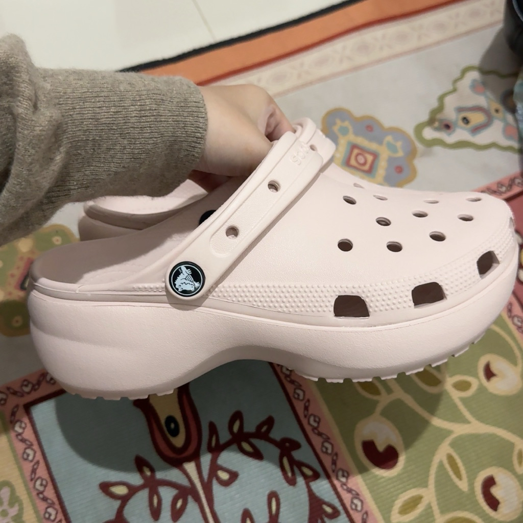 Preloved* Crocs Platform - Quartz (baby pink)