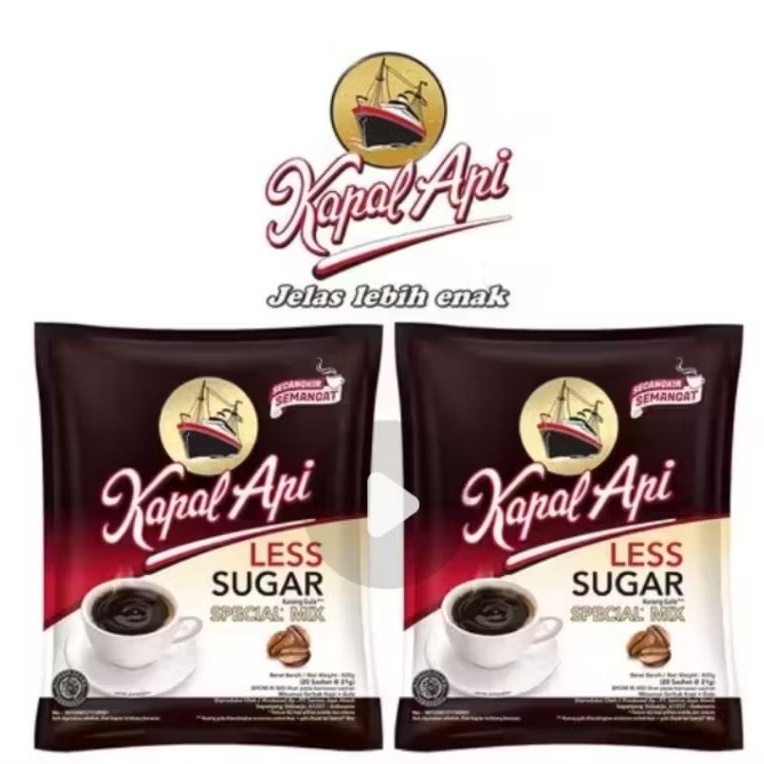 Kopi Kapal api spesial mix Less Sugar