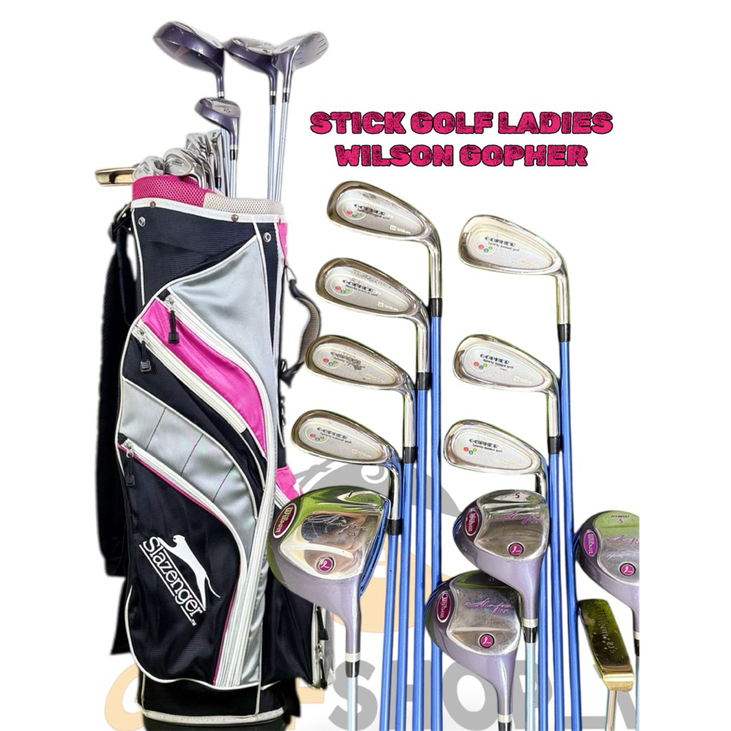 Stick Golf Ladies Wilson Gopher Shaft Graphite Flek Ladies Second Original Fullset Bag Golf