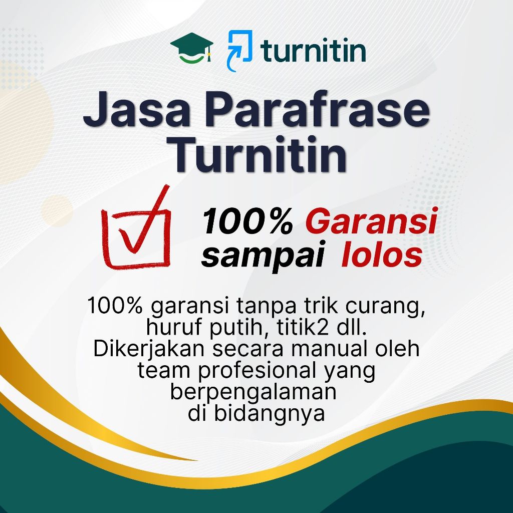 Jasa Parafrase Manual Turnitin Aman Terpercaya
