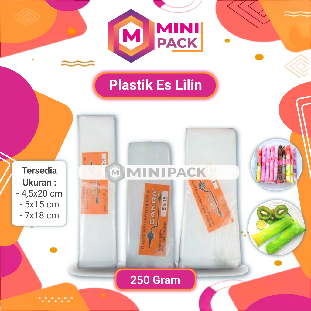 Plastik Es Lilin 4,5x20 5x15 7x18 cm Bening 250Gram Clir 4,5x20cm 5x15cm 7x18cm Es Mambo Mamboo Keci