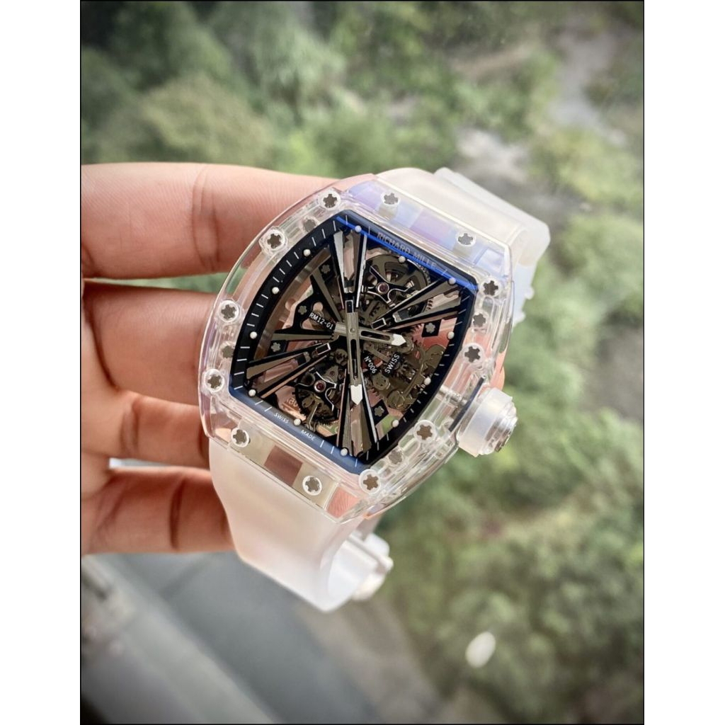 JAM TANGAN RM12-01 TOURBILLON TRANSPARAN 44MM