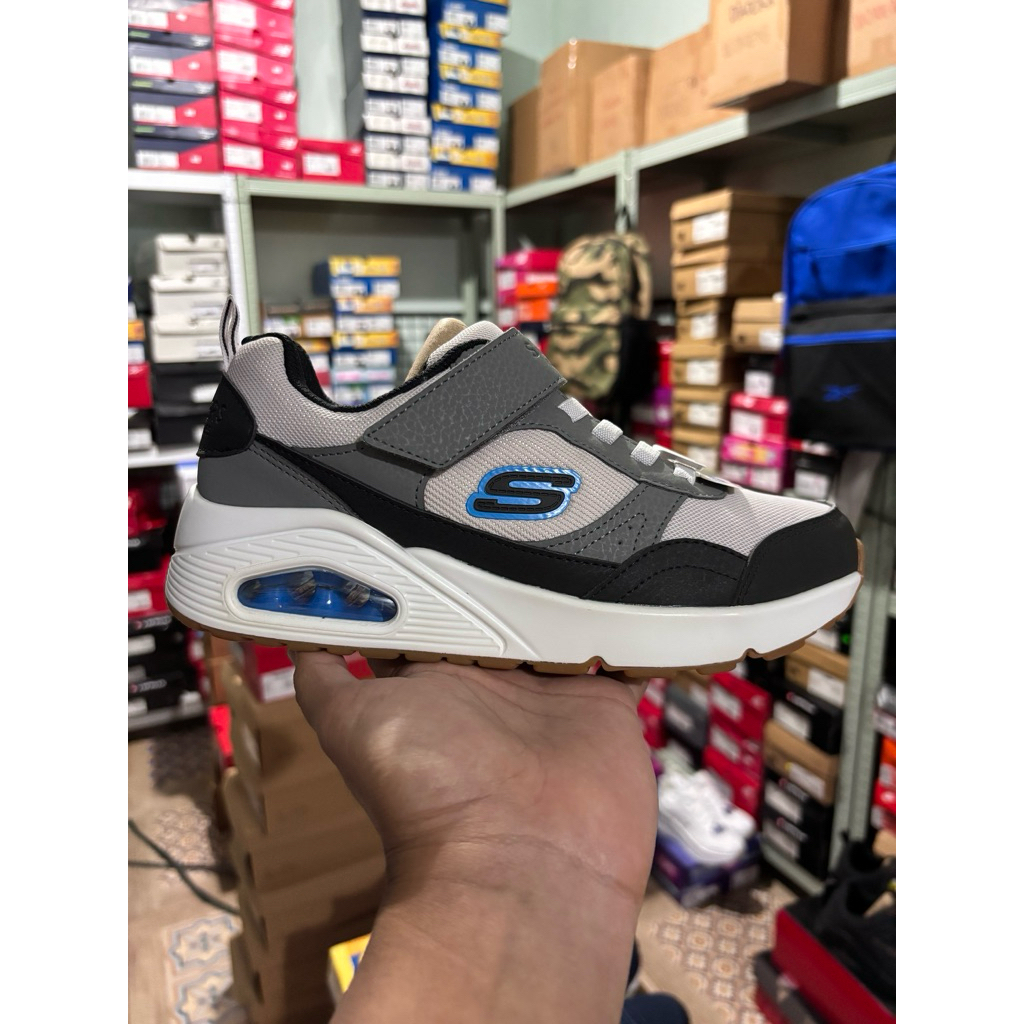 Skechers UNO RETRO SQUAD kids black white