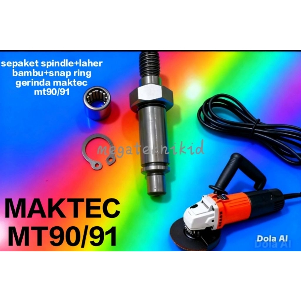 as spindle+laher bambu+snap ring mesin gerinda maktec mt 90/91