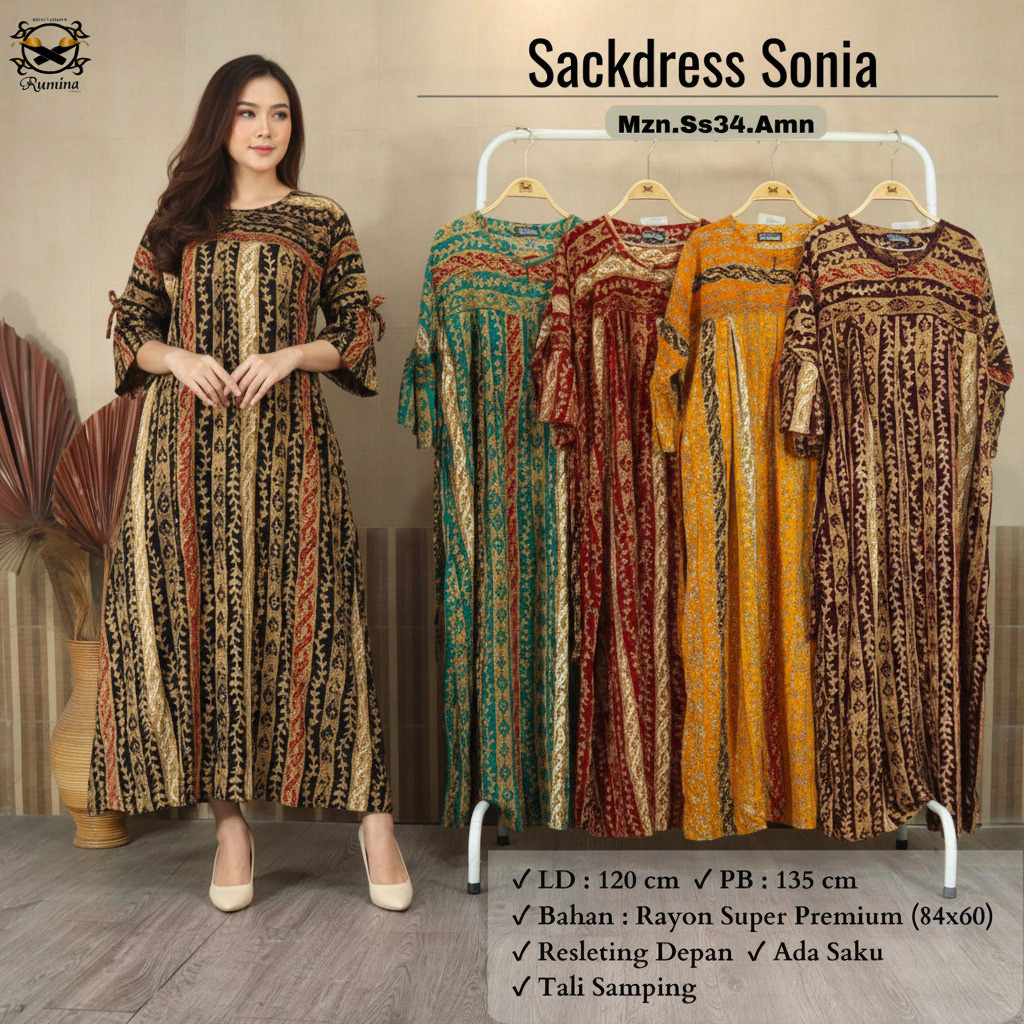 daster pita Rumina batik Fashion Naffis