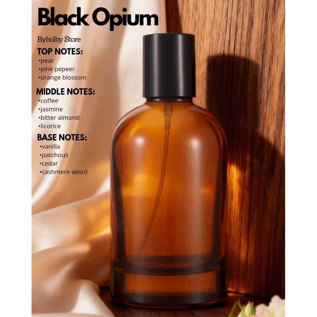 Parfum Edp Inspired Black Opium-Aroma tahan lama-unisex(pria-wanita)-ukuran 35ml spray