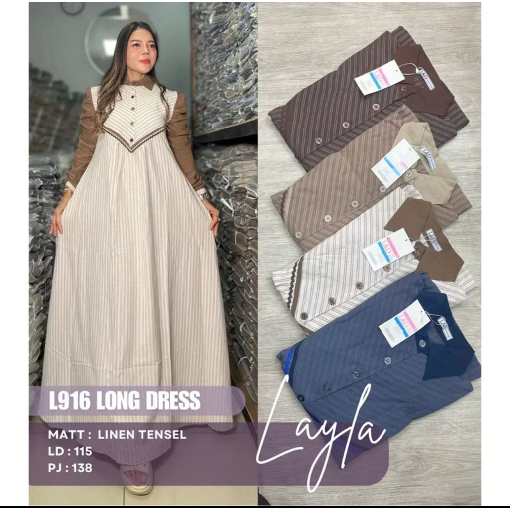 Gamis layla terbaru / layla gamis salur / Gamis layla DNL / gamis layla busui