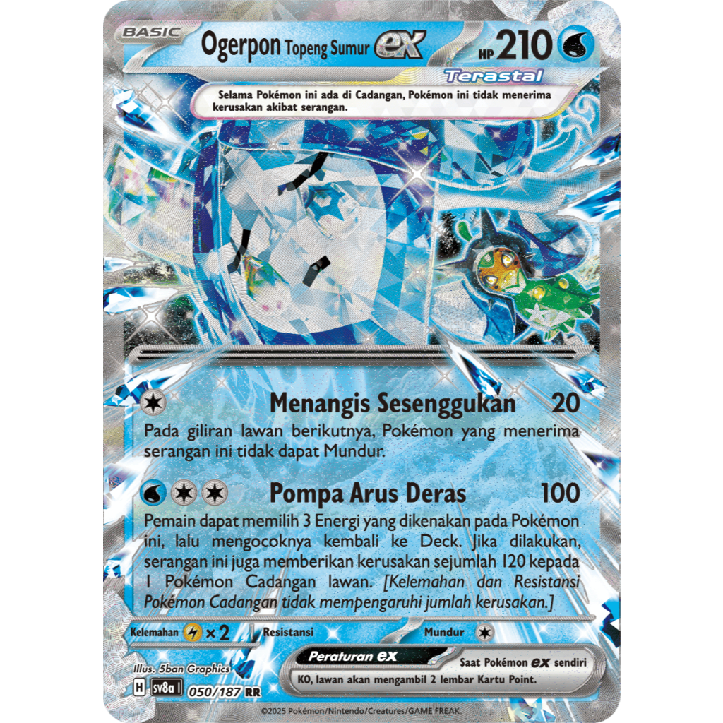 Ogerpon Topeng Sumur Ex TCG Pokemon Indonesia
