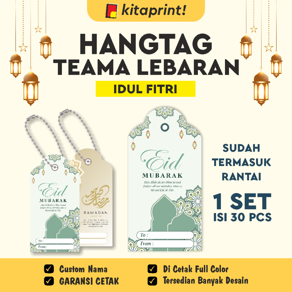 Hang tag Lebaran Idul Fitri - Hangtag Idul Fitri Hangtag Custom Ramadhan