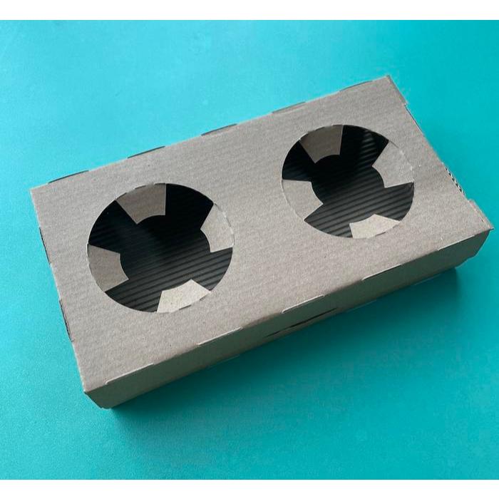 TRAY DRINK CUP HOLDER FOR 2 CUPS / TATAKAN TAKE AWAY 2 GELAS