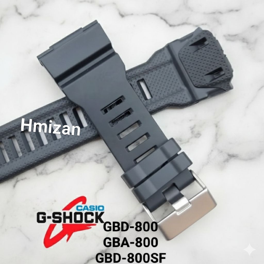 Strap GBD-800 GBA-800 Strap Tali Jam Casio G-Shock GBD 800SF GBA 800 GBD800 Rubber Hitam