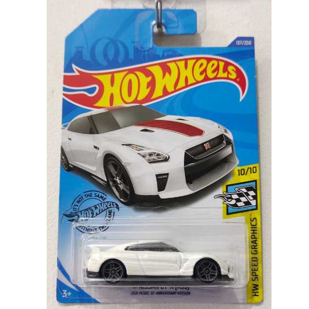 Hot Wheels 17 Nissan GTR R35 50th Anniversary White Putih - HW Speed Graphics