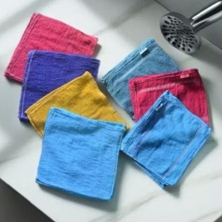 Handuk Saputangan- Lembut, Mudah Menyerap, Warna Acak