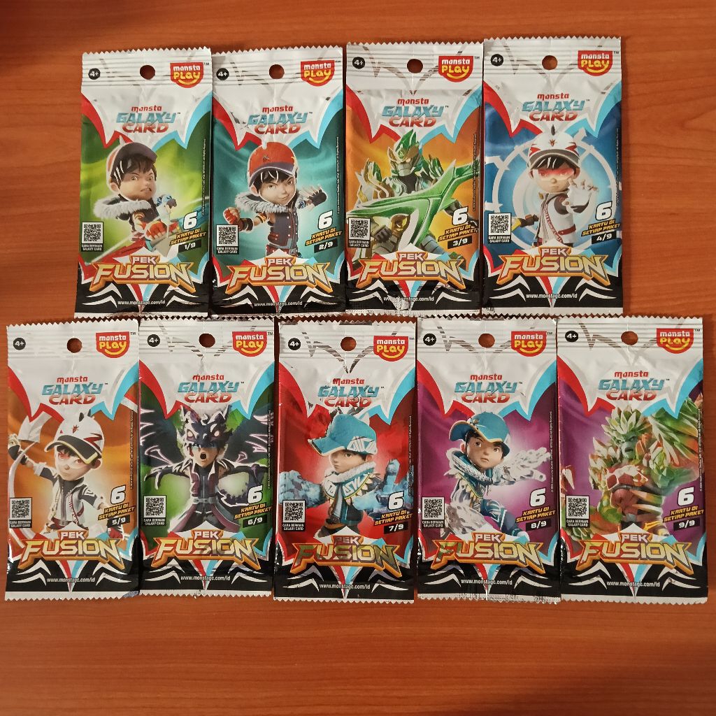 Boboiboy Monsta Galaxy Card - Pek Fushion Pek Techno Breaker Pek Quest Adventure